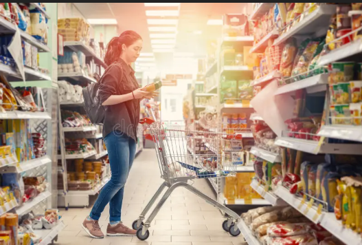 Dagelijkse producten in de supermarkt